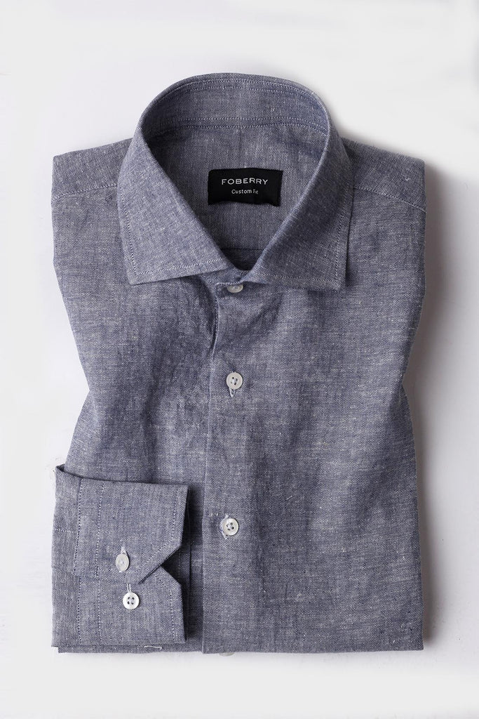 Stone Blue Linen Shirt