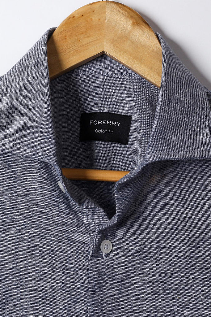 Stone Blue Linen Shirt