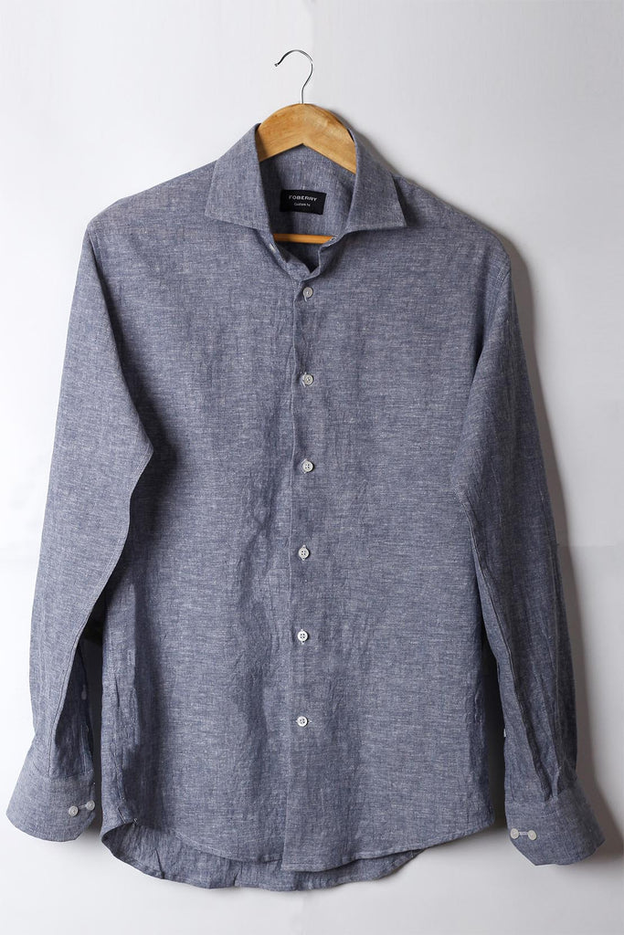 Stone Blue Linen Shirt